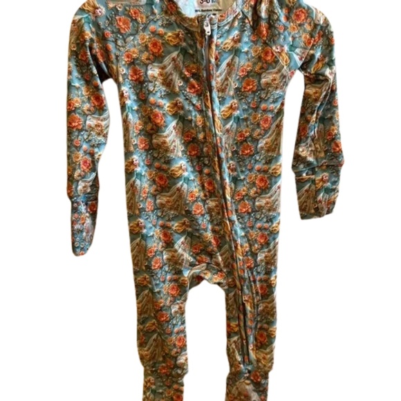 NWOT Floral Zip-Up Baby Bamboo Zippy Elsa Frozen - Picture 1 of 2